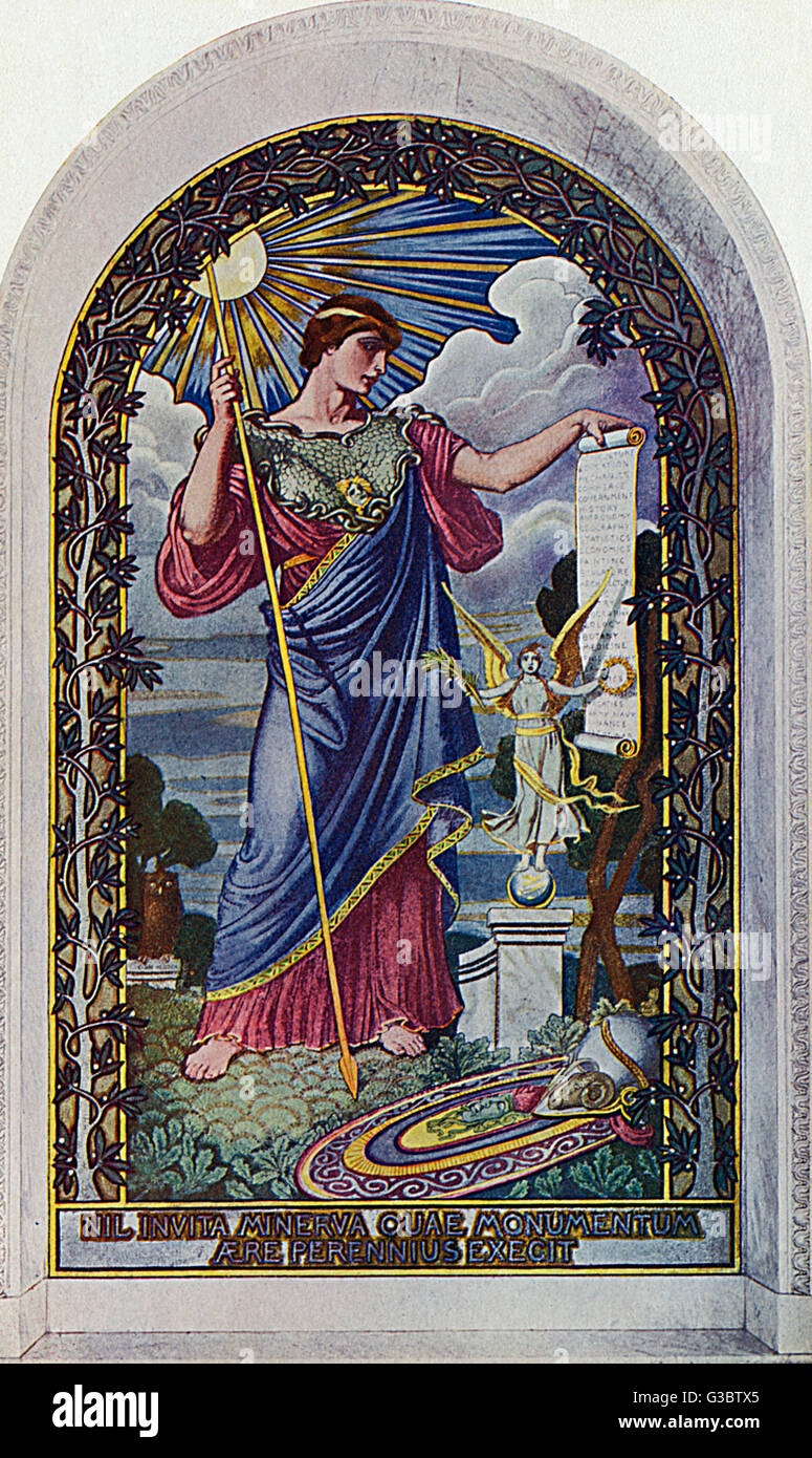 Library of Congress - The Mosaic Minerva - Minerva of Peace Stock Photo