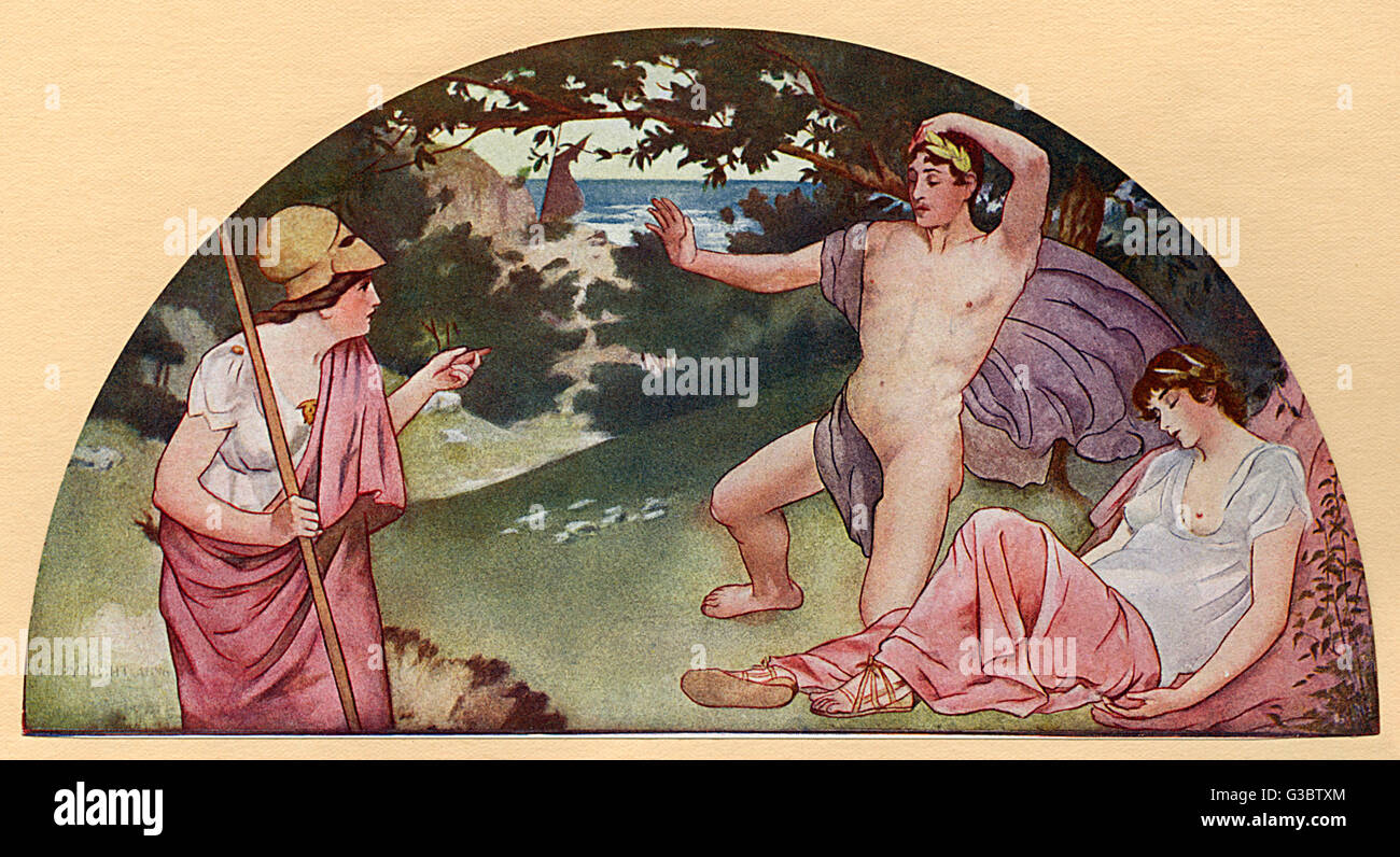 Washington DC, USA - Library of Congress Mural - Theseus Stock Photo