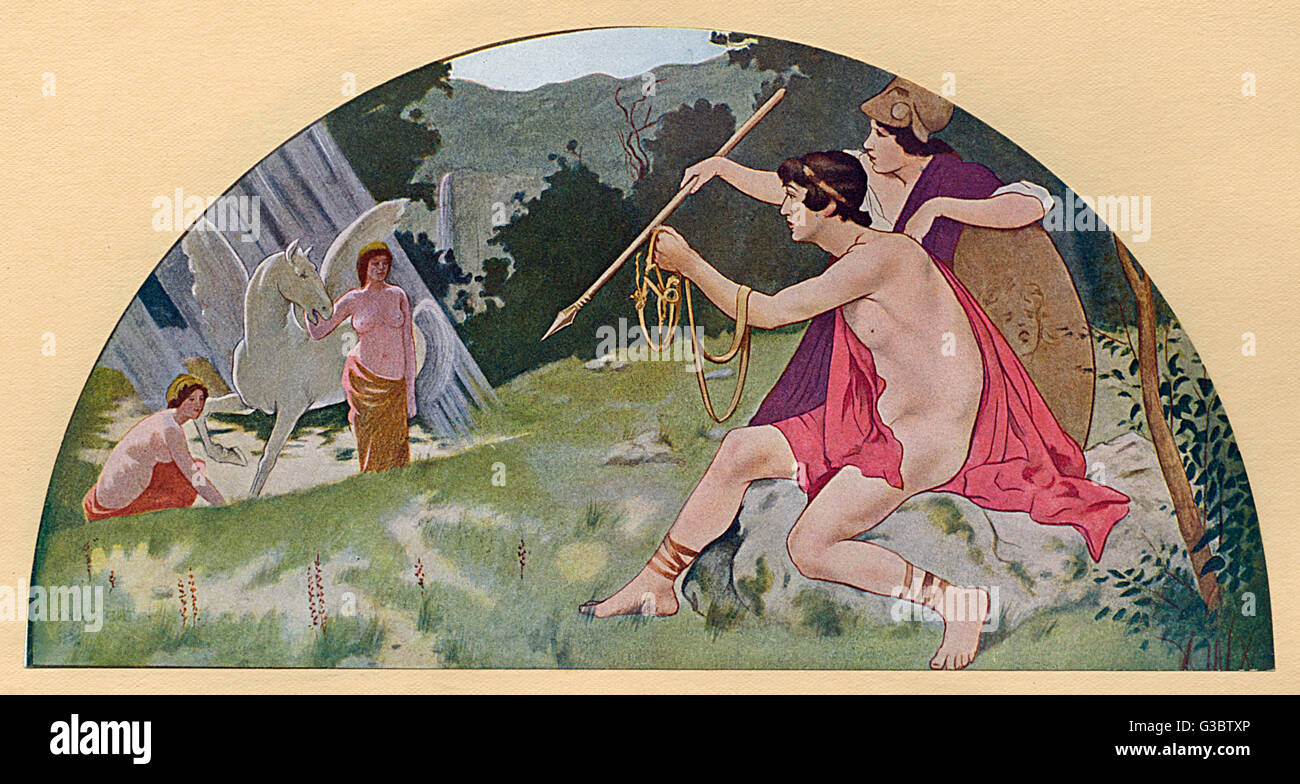 Washington DC, USA - Library of Congress Mural - Bellerophon Stock Photo