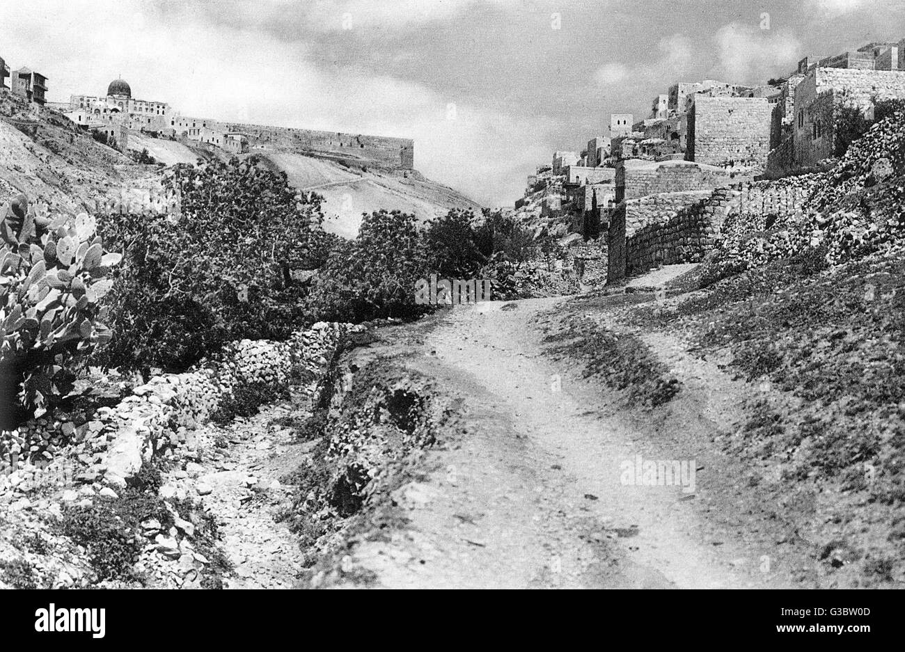 Jerusalem, Kidron Valley and Siloam Stock Photo
