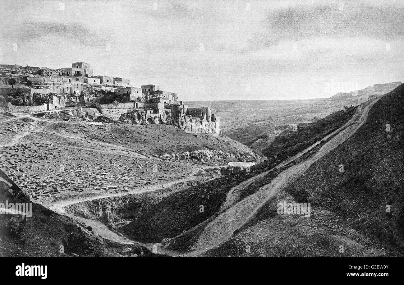 Kidron Valley and Siloam, near Jerusalem Stock Photo