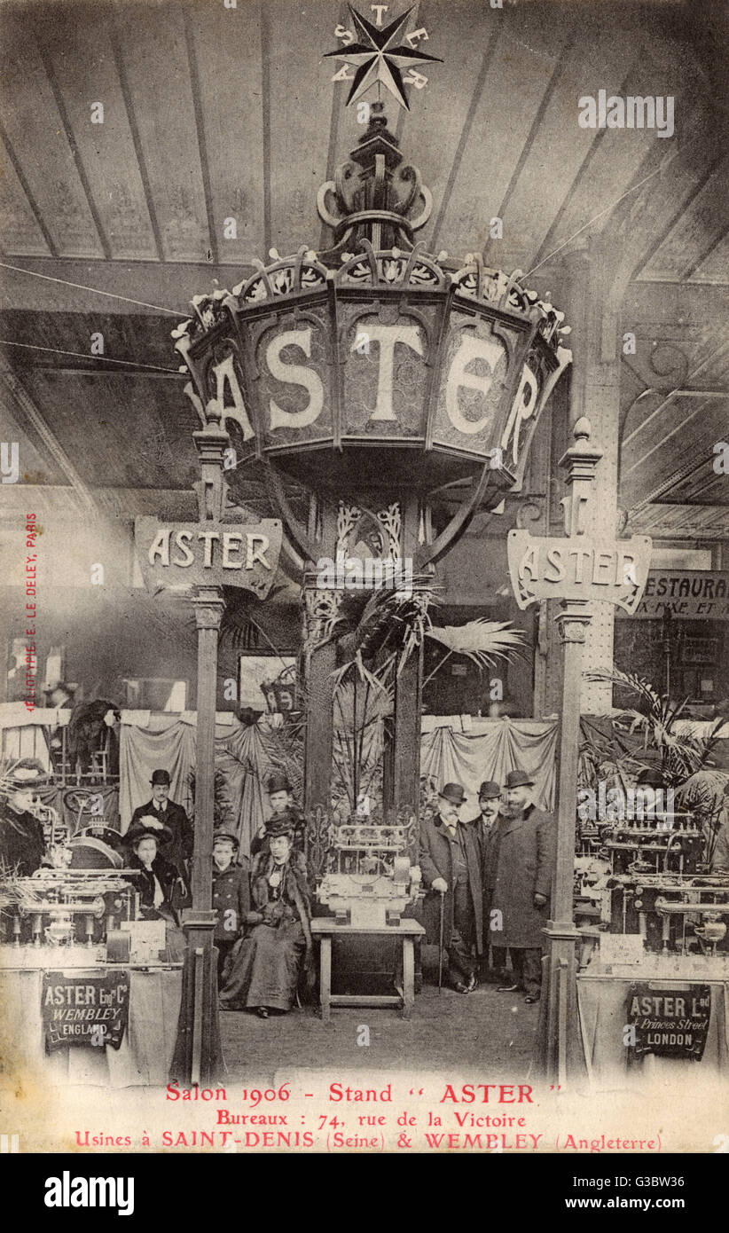 Exhibition of Aster, an Anglo-French Engineering Firm Stock Photo