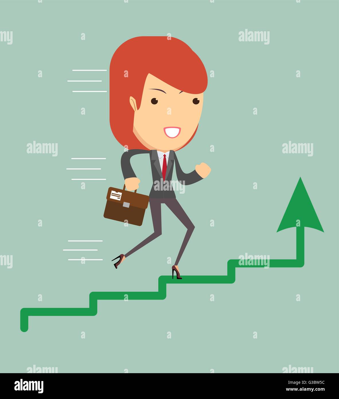 Business woman running Stock Vector Image & Art - Alamy