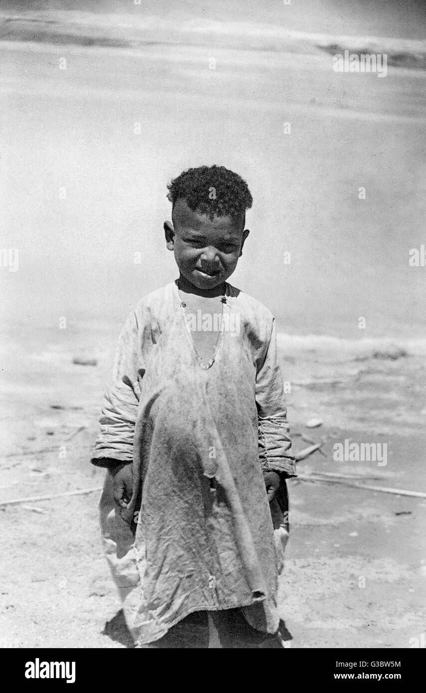 Bedouin child, Holy Land.      Date: 1920s Stock Photo