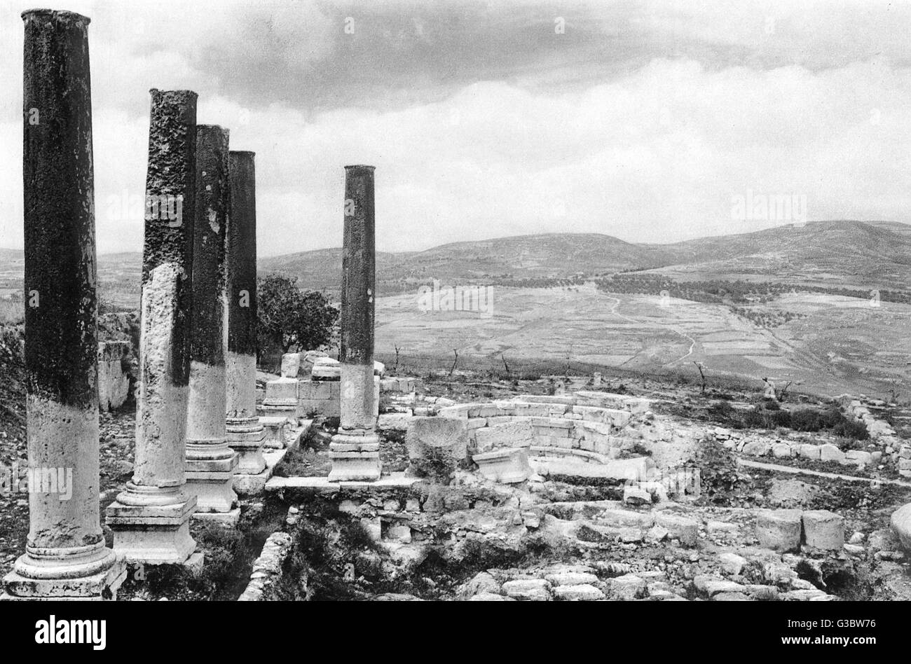 Ancient ruins at Samaria, West Bank Stock Photo