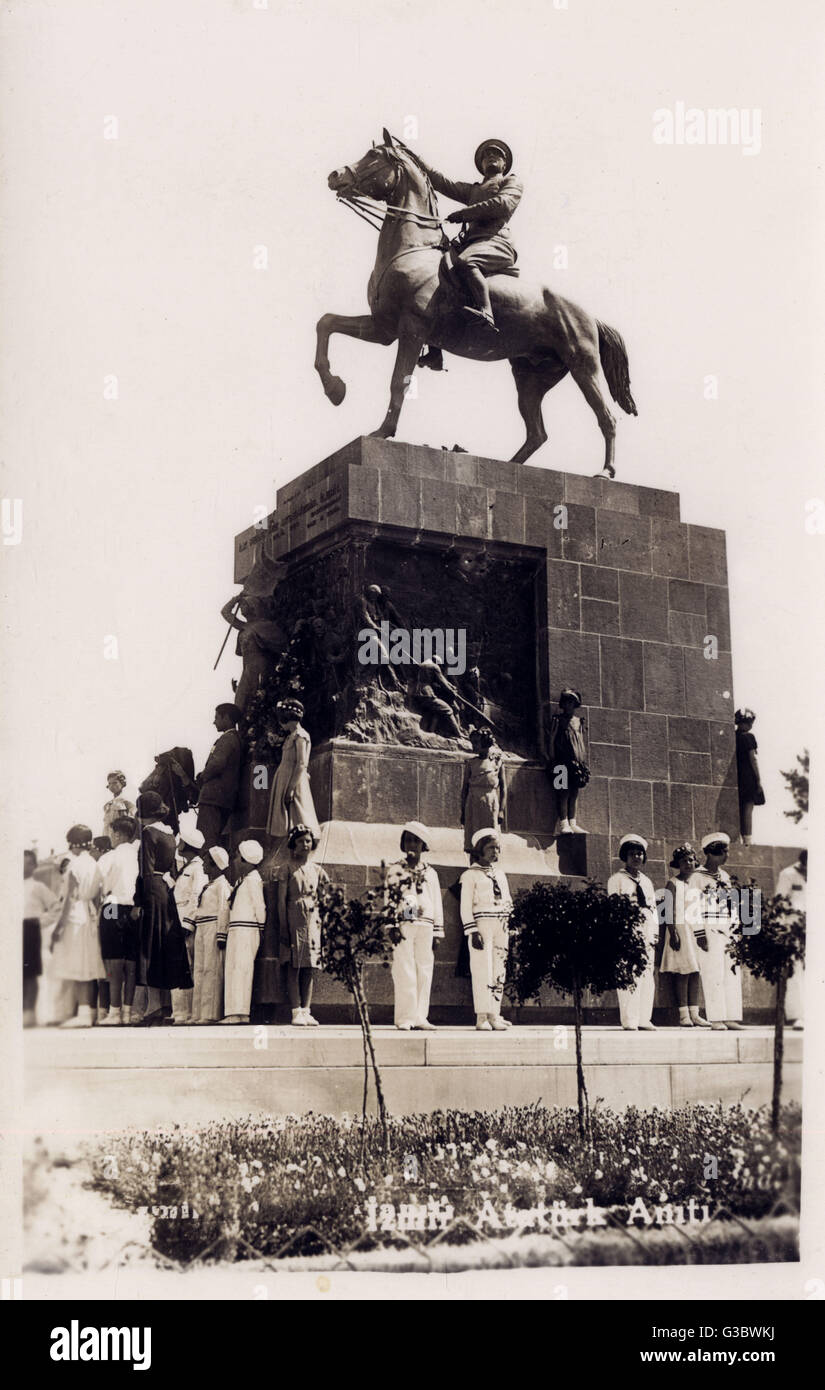 Statue of Mustafa Kemal Ataturk at Izmir, Turkey Stock Photo