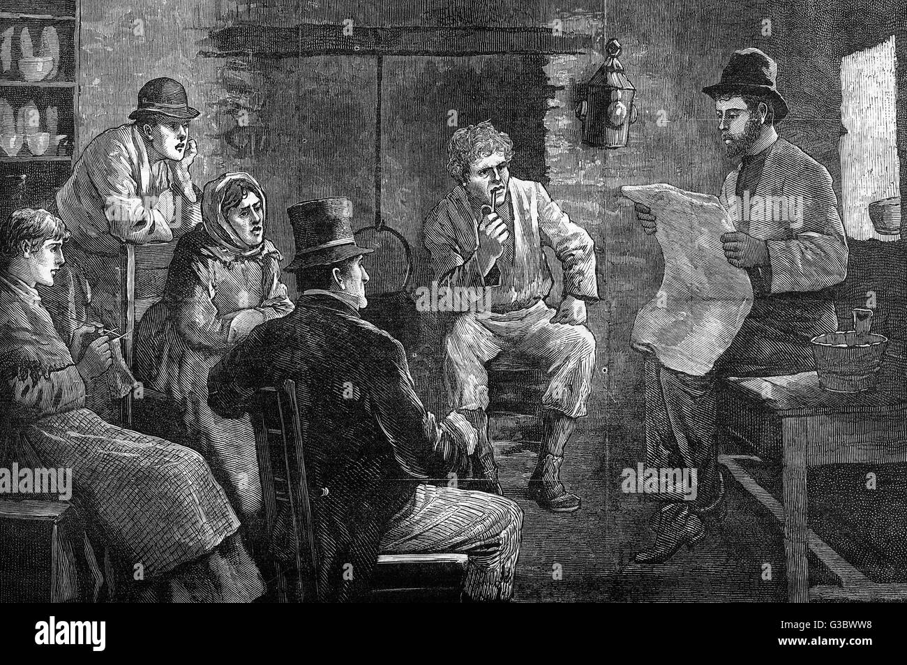 Discussing the new Irish Land Act 1881 Stock Photo Alamy