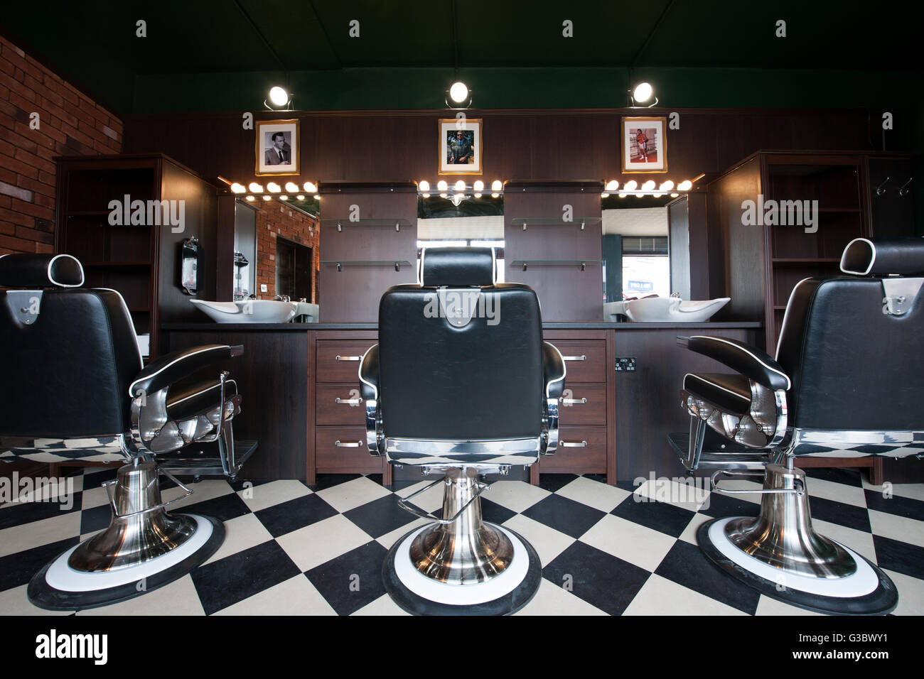 retro barber shop Stock Photo