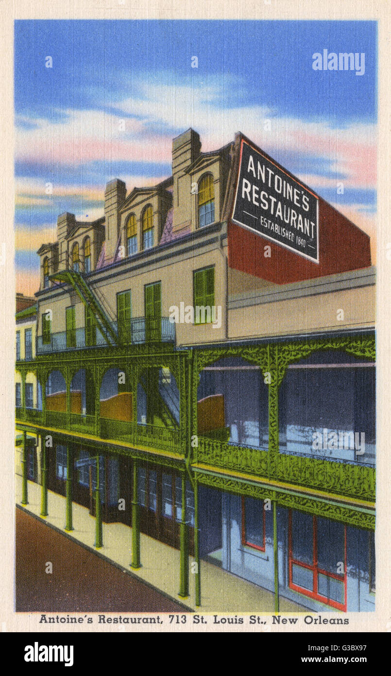 Antoine's Restaurant, St Louis Street, New Orleans, USA Stock Photo Alamy