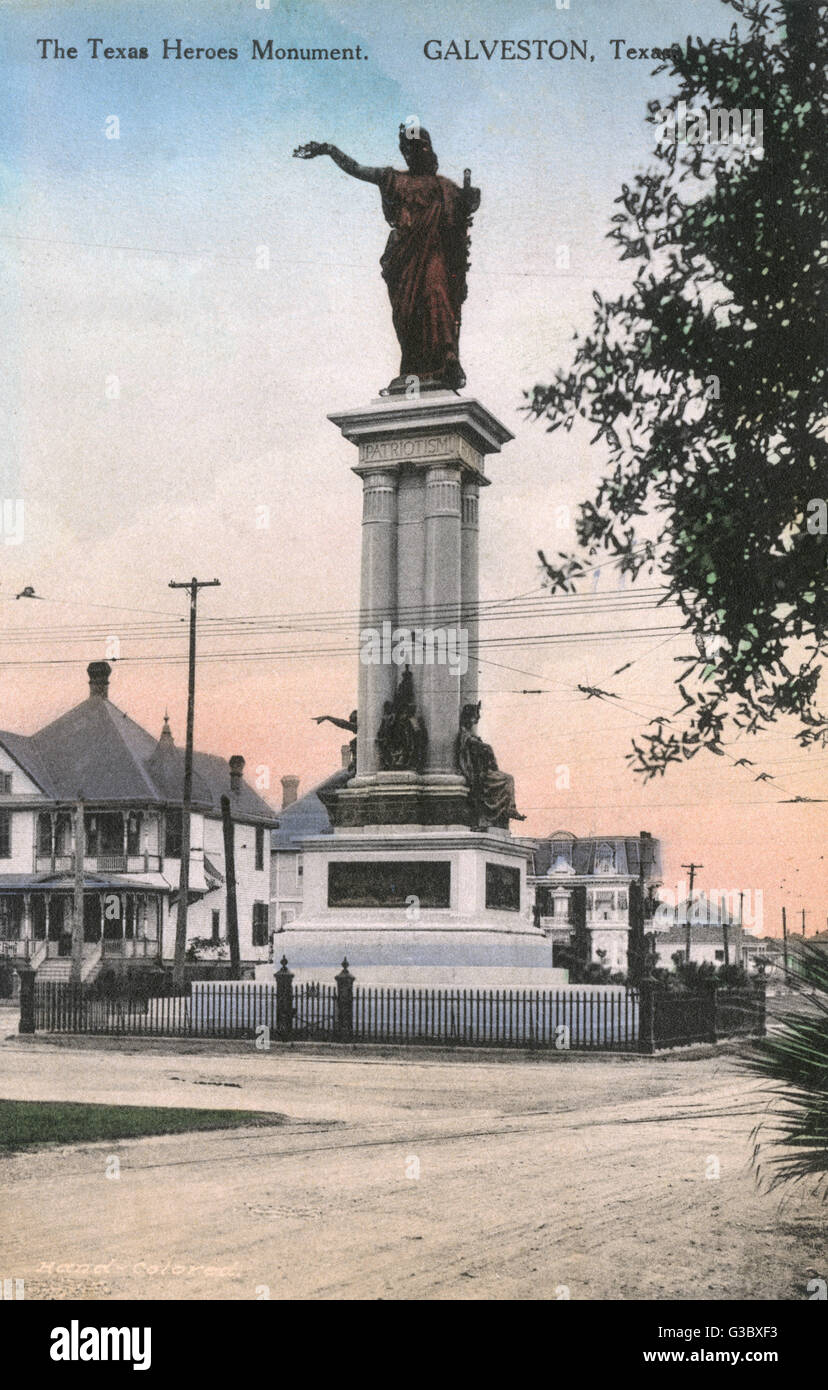 Texas Heroes Monument, Galveston, Texas, USA, in memory of those who