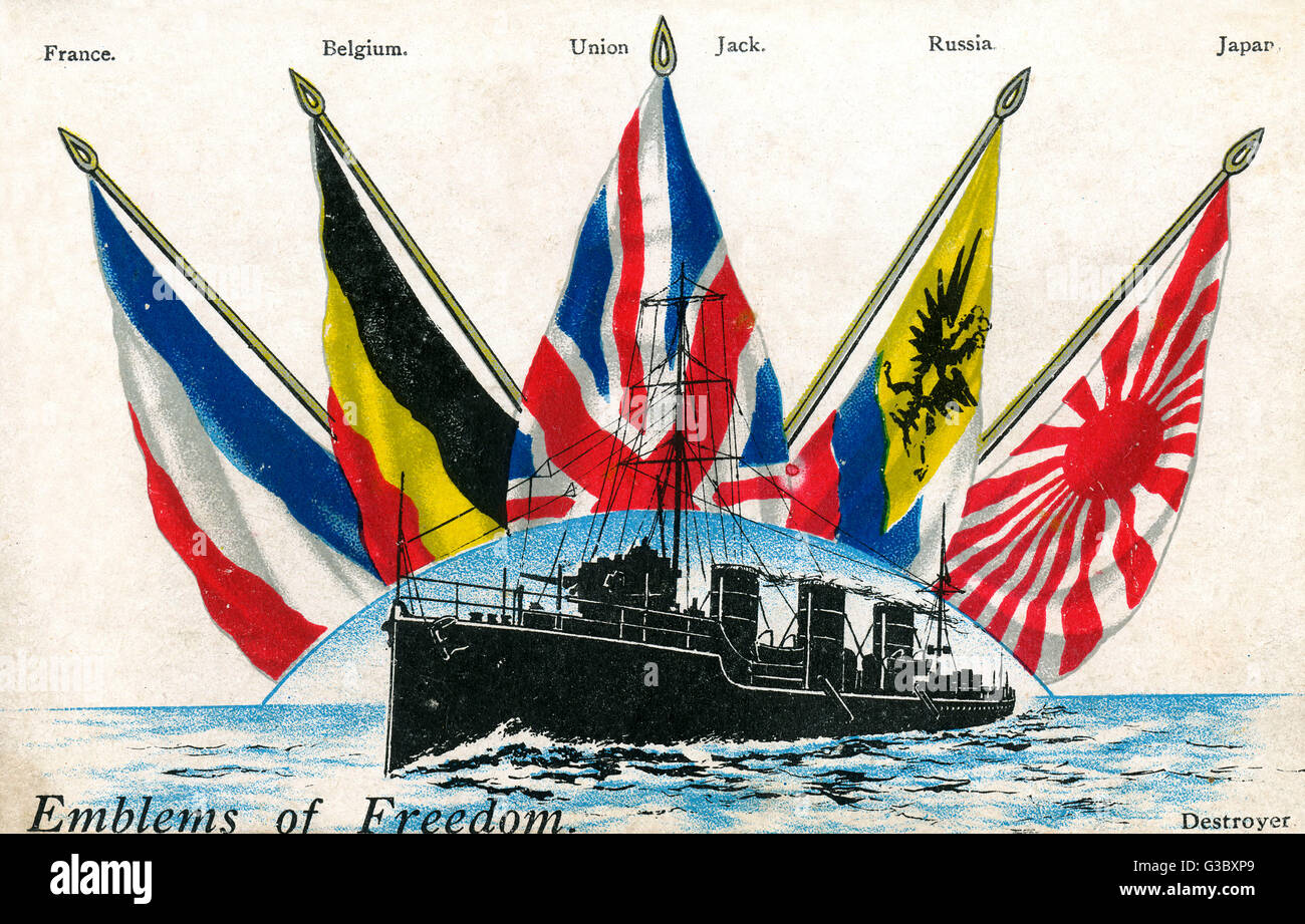 WW1 Allies - Emblems of Freedom Stock Photo