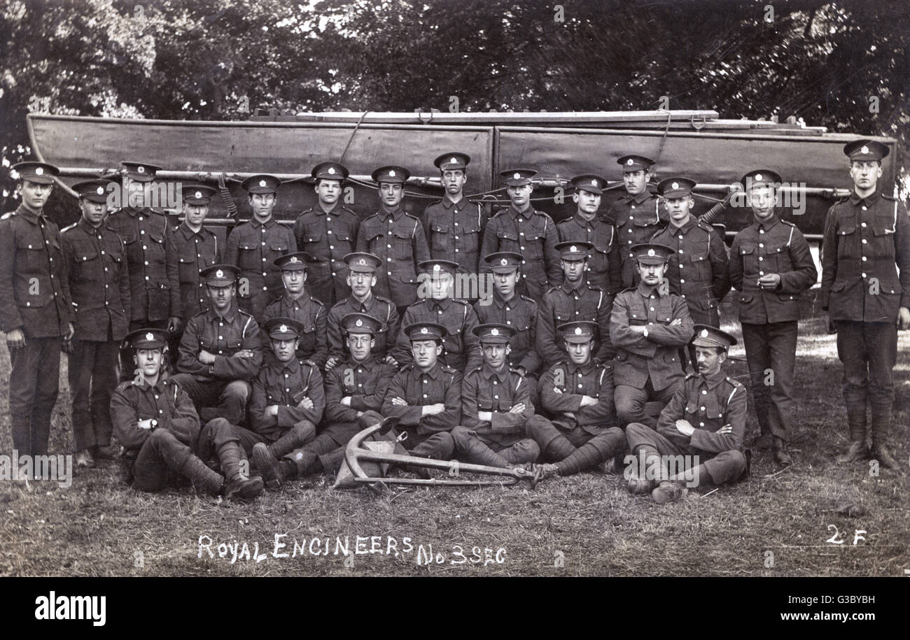 Group photo, Royal Engineers No. 3 Section, WW1 Stock Photo Alamy