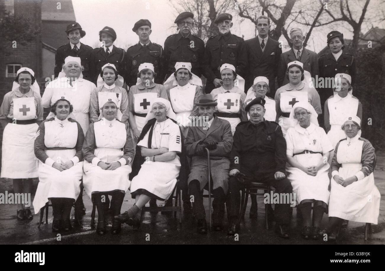 Group photo, Gosport, Hampshire, WW2 Stock Photo