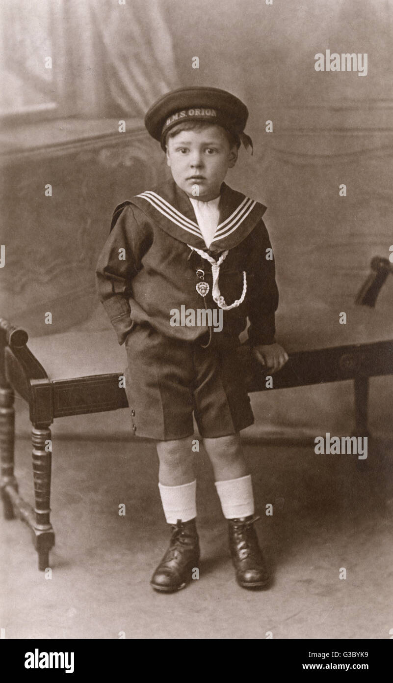 little boy in sailor suit