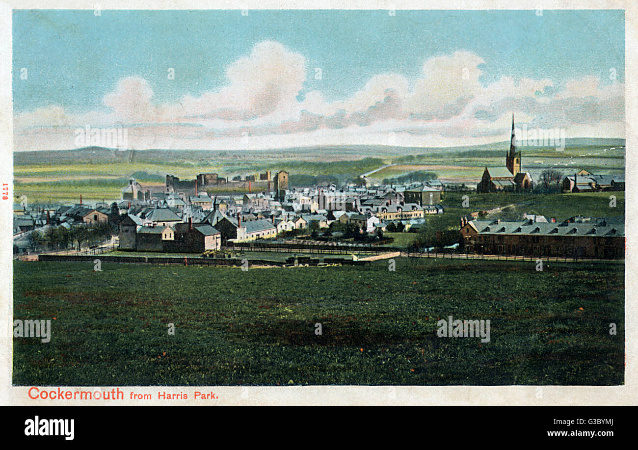 General View looking toward Cockermouth from Harris Park Stock Photo ...