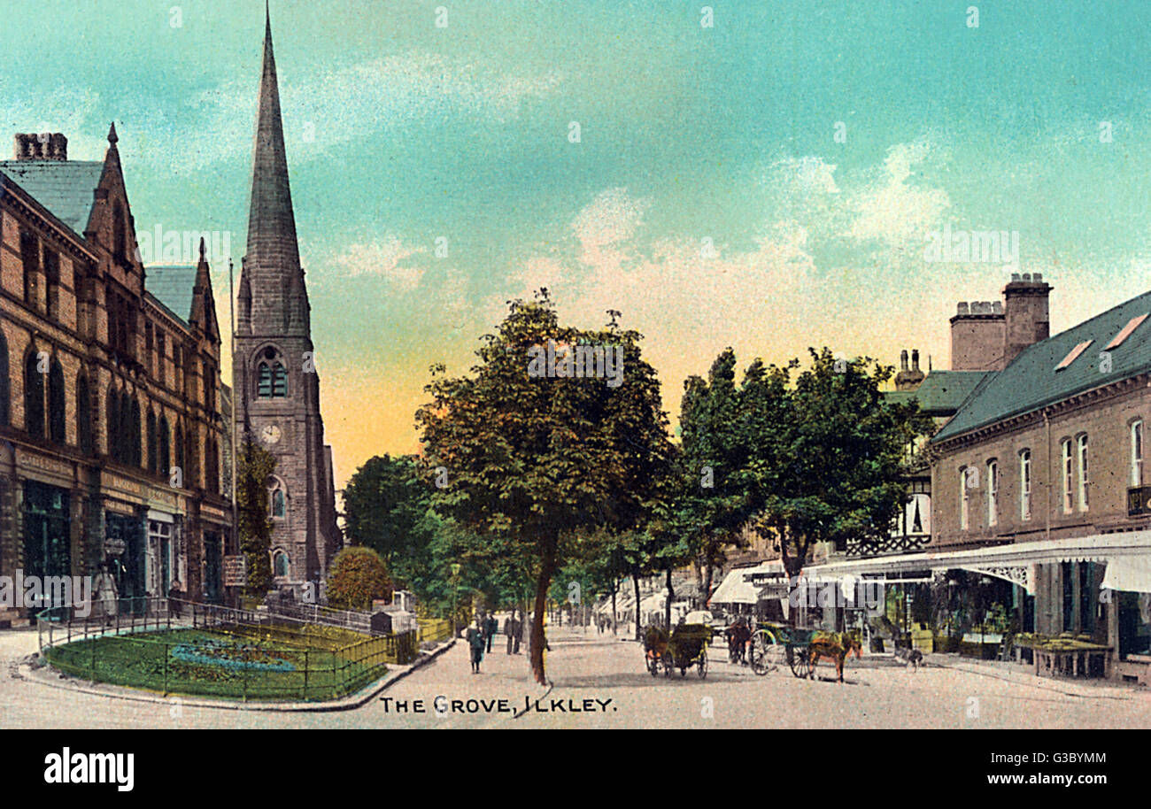 The Grove, lkley, West Yorkshire Stock Photo Alamy