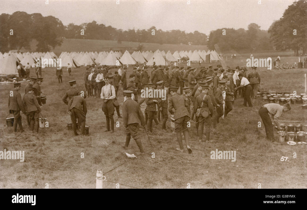 Rugeley Army Camp, Cannock Chase, Staffordshire, WW1 Stock Photo