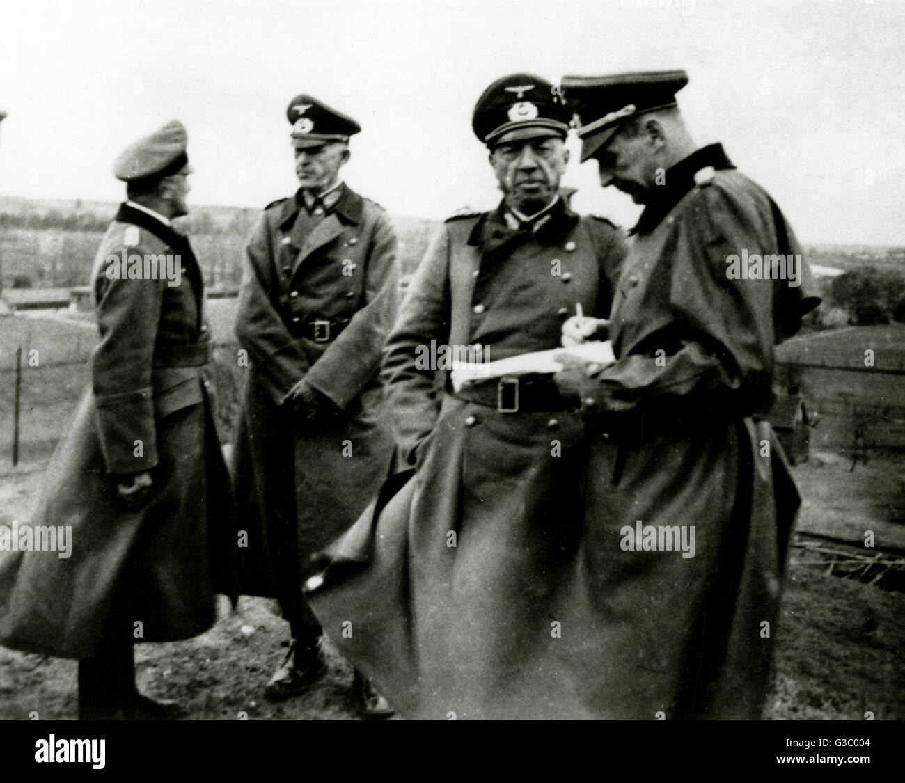 German Officers in France - including von Kuchler Stock Photo