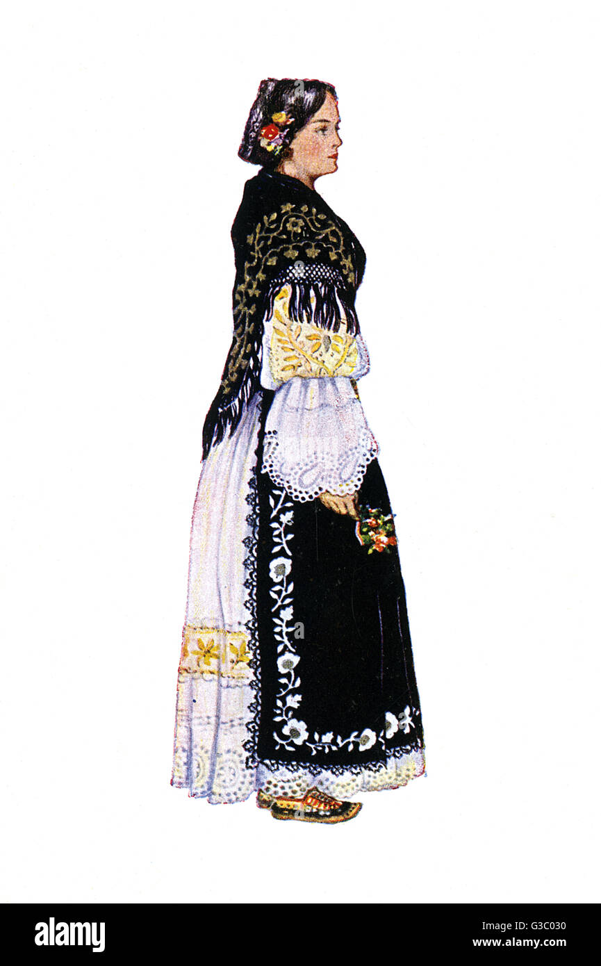 Šokac female traditional costume from Sonta, Bačka (Vojvodina) Croatian