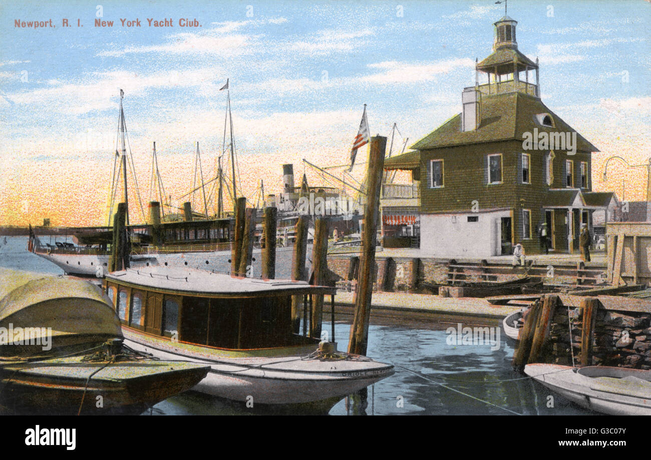 New York Yacht Club, Newport, Rhode Island, USA. Date: circa 1910 Stock