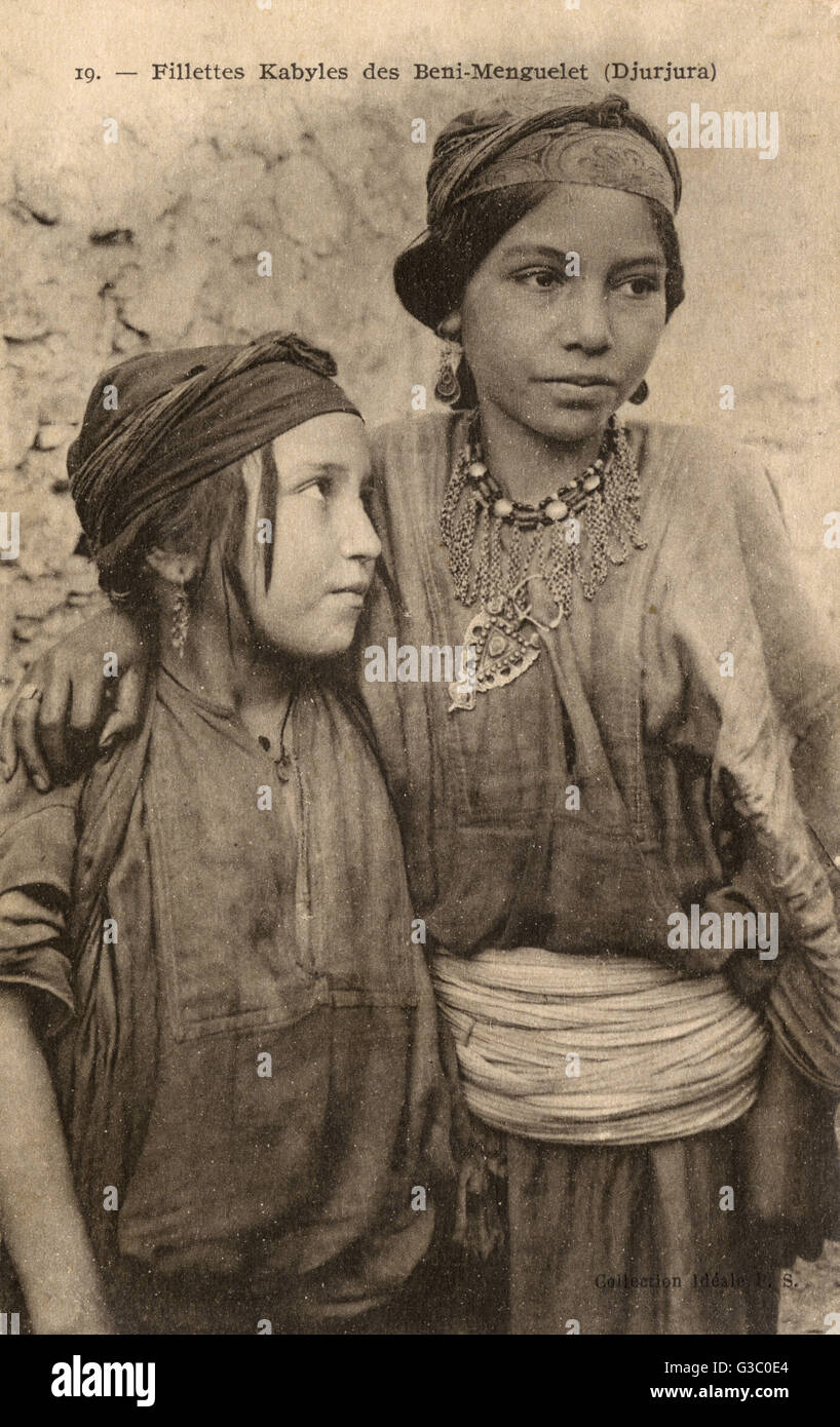 Young women of the Kabyle Tribe, Algeria Stock Photo - Alamy