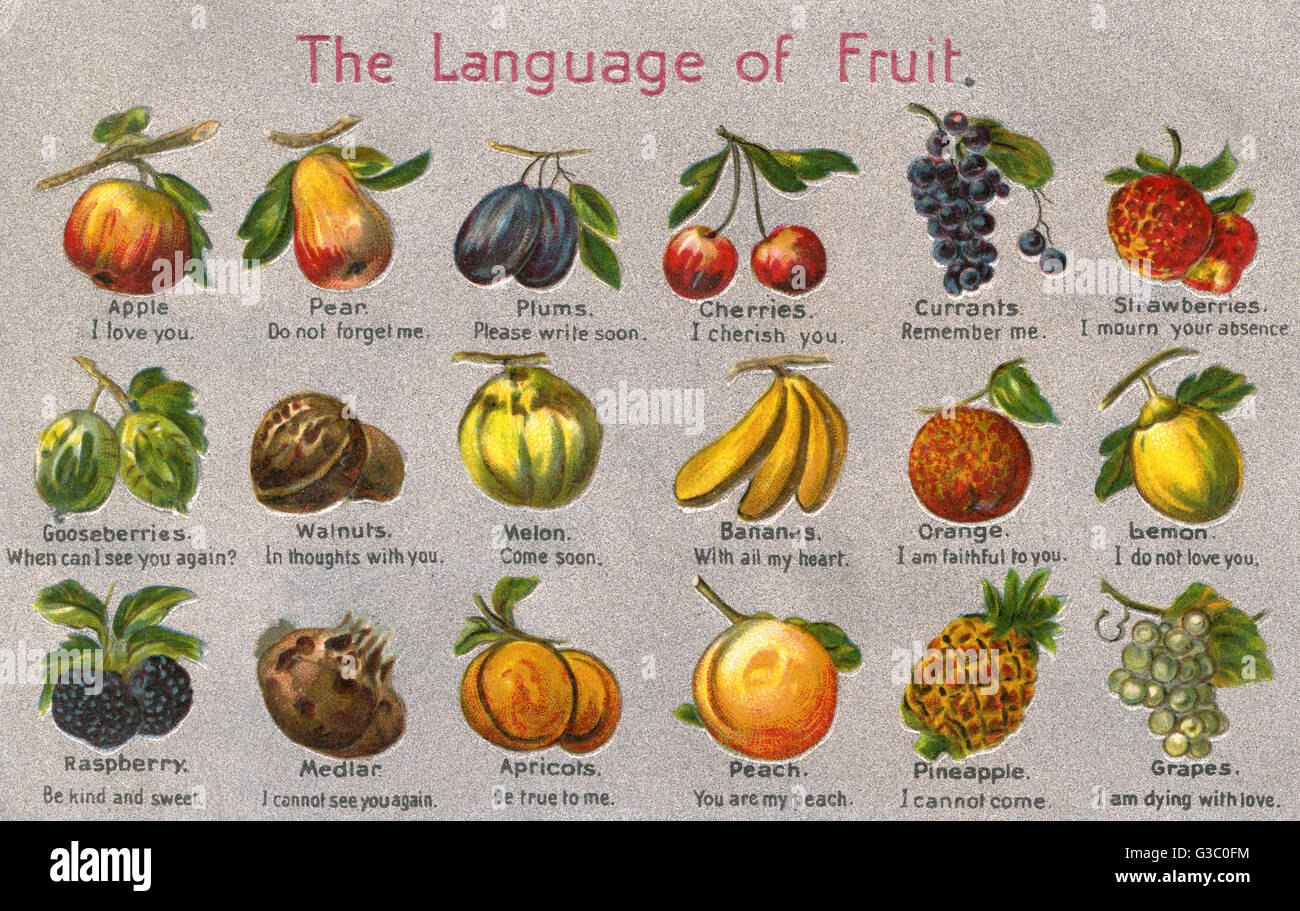 The Language of Fruit Stock Photo Alamy
