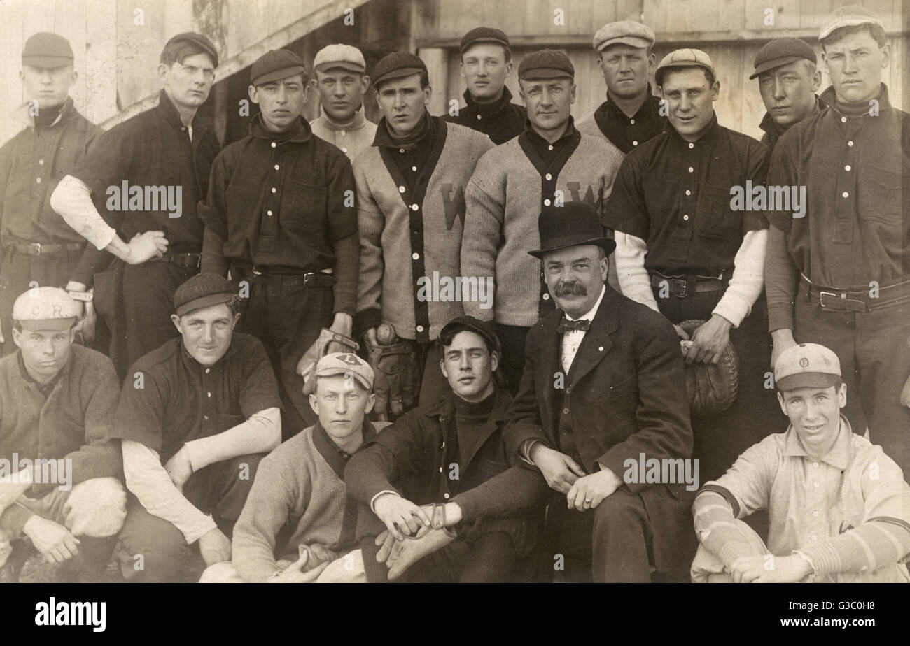 Group photo of a baseball team, Wisconsin, USA Stock Photo Alamy