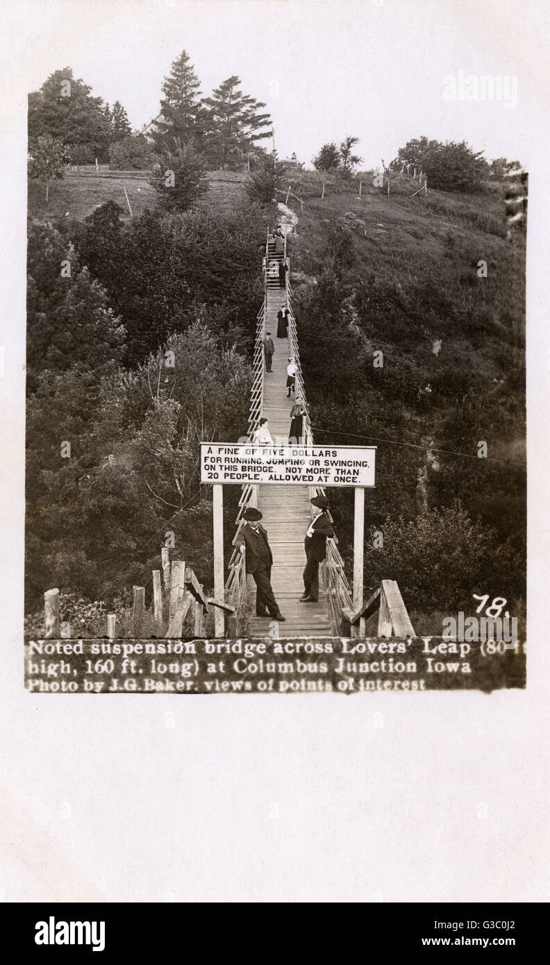 Suspension bridge, Columbus Junction, Iowa, USA Stock Photo Alamy