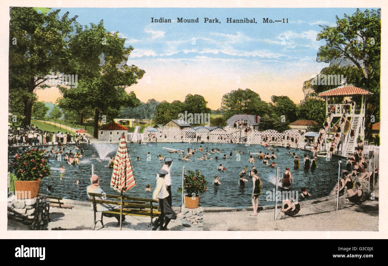 Indian Mound Park, Hannibal, Missouri, USA Stock Photo
