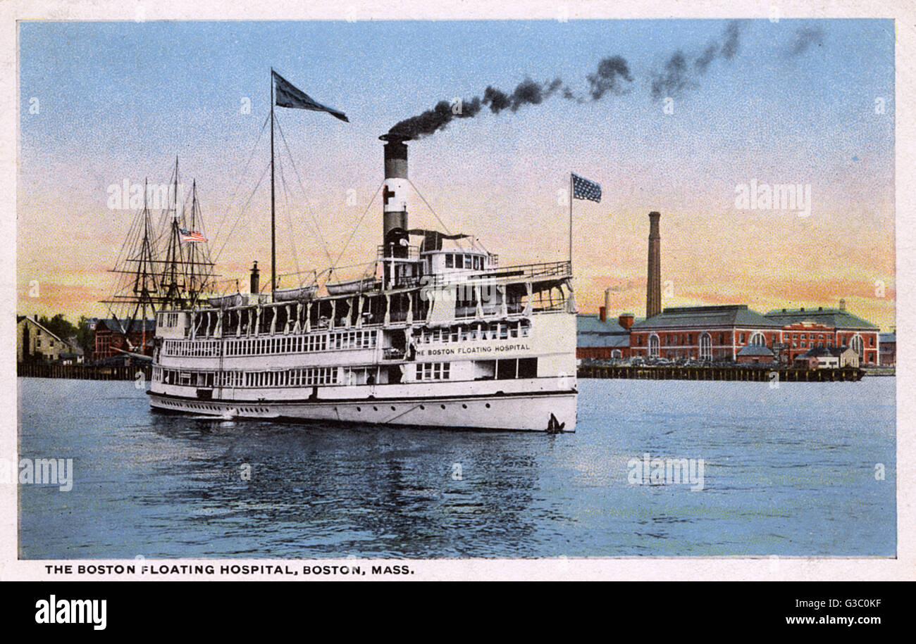 Floating Hospital, Boston, Massachusetts, USA, WW1 Stock Photo