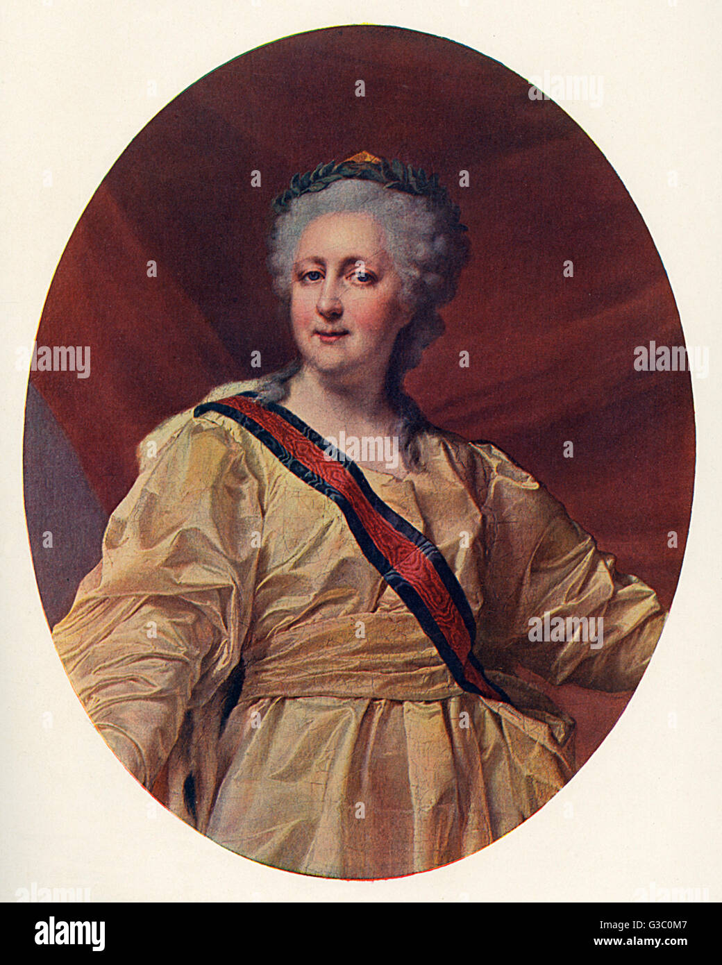 Yekaterina Alexeevna or Catherine II, also known as Catherine the Great of Russia (1729-1796, reigned 1762-1796). Date: 18th century Stock Photo