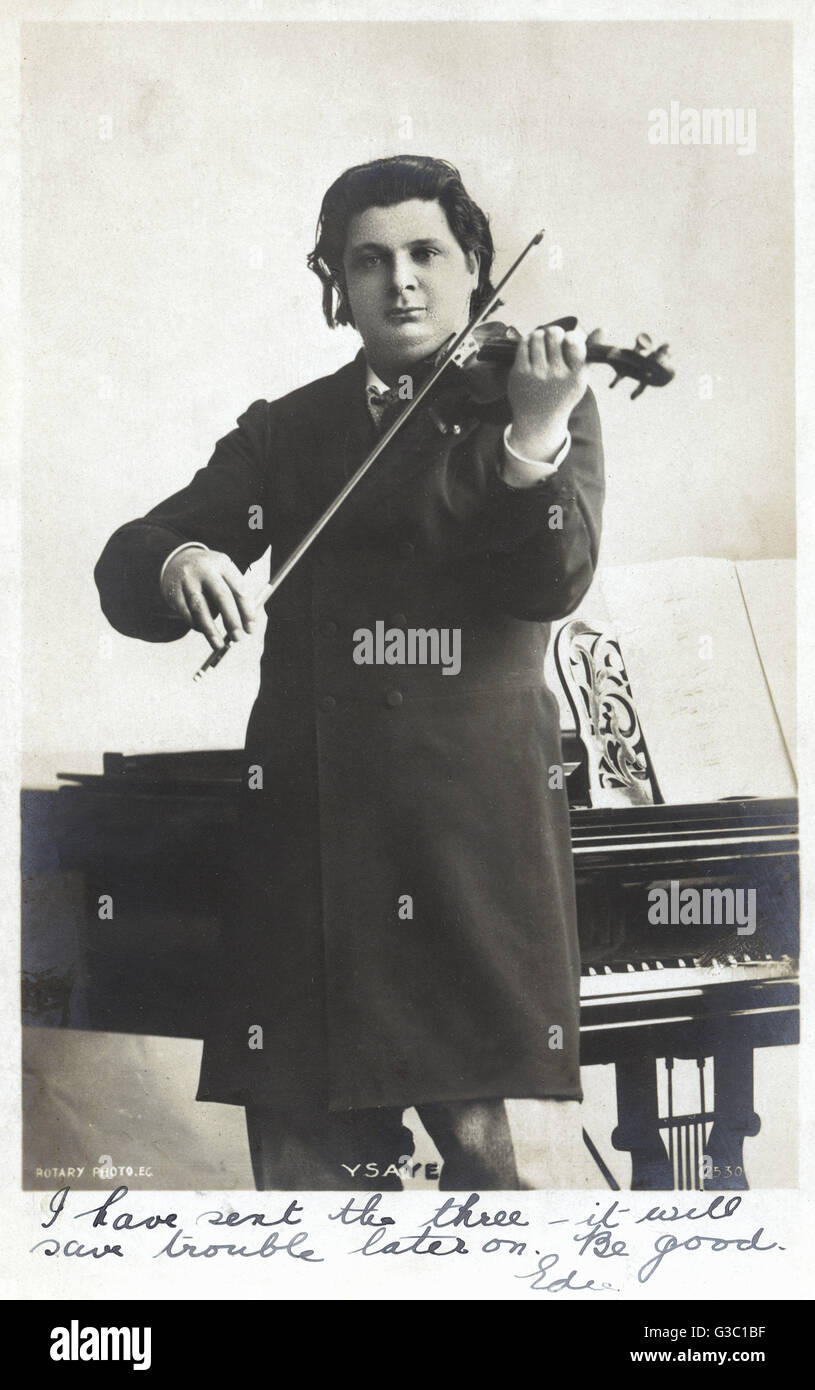 Eugene ysaye 1858 1931 belgian violinist hires stock photography and