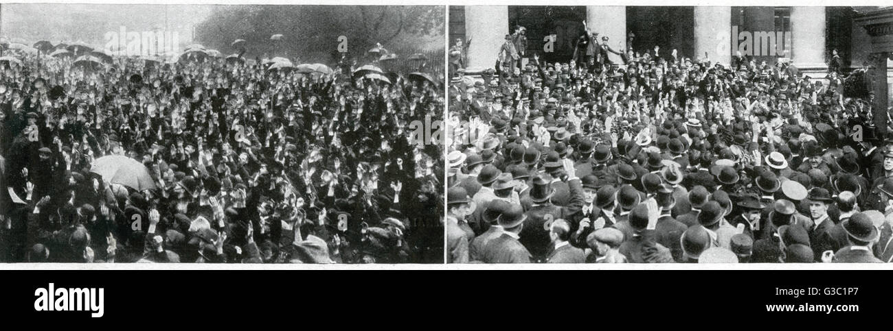 WW1 - Demonstrations in London in favour of Alien Internment Stock Photo