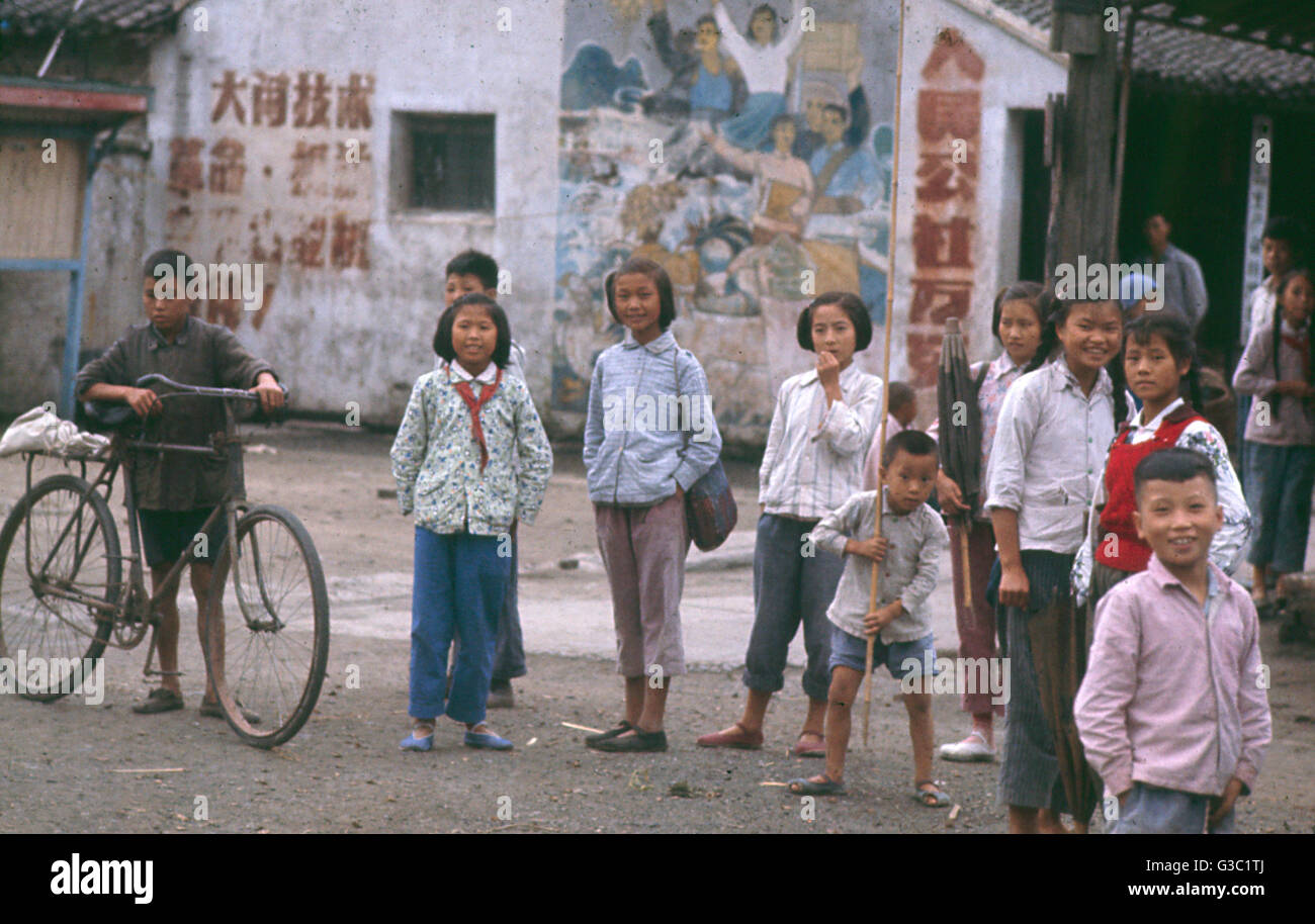 Children at a commune near Shanghai, China Stock Photo