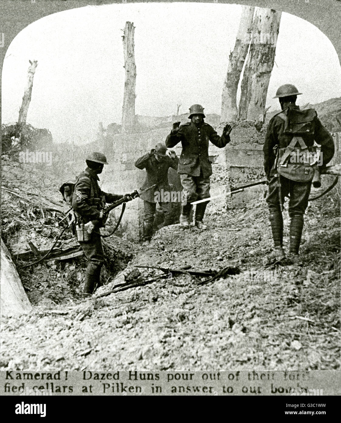 WW1 - During the battle of Passchendaele (3rd Battle of Ypres), dazed ...