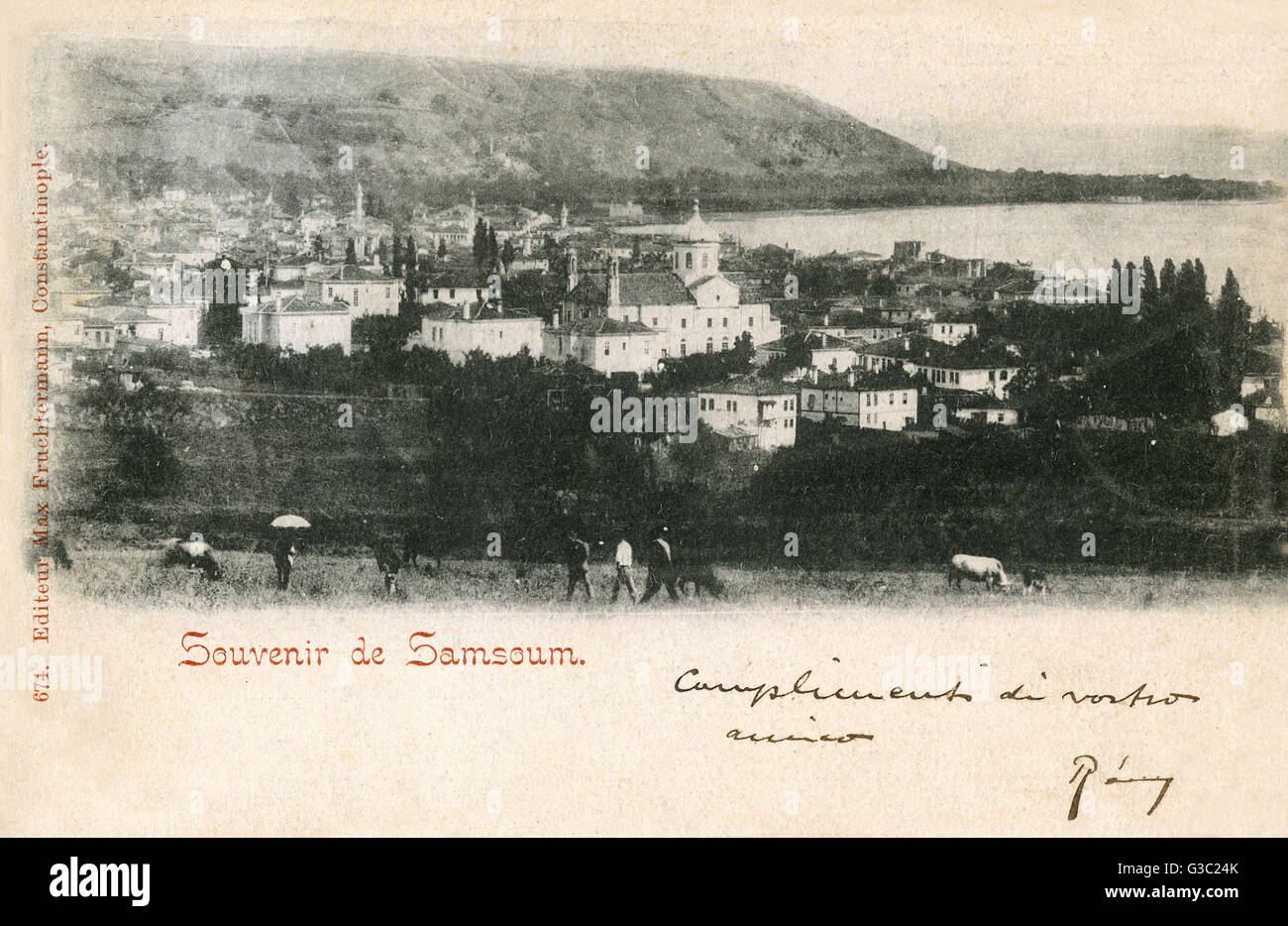 Samsun, Turkey panoramic view. Date 1898 Stock Photo Alamy