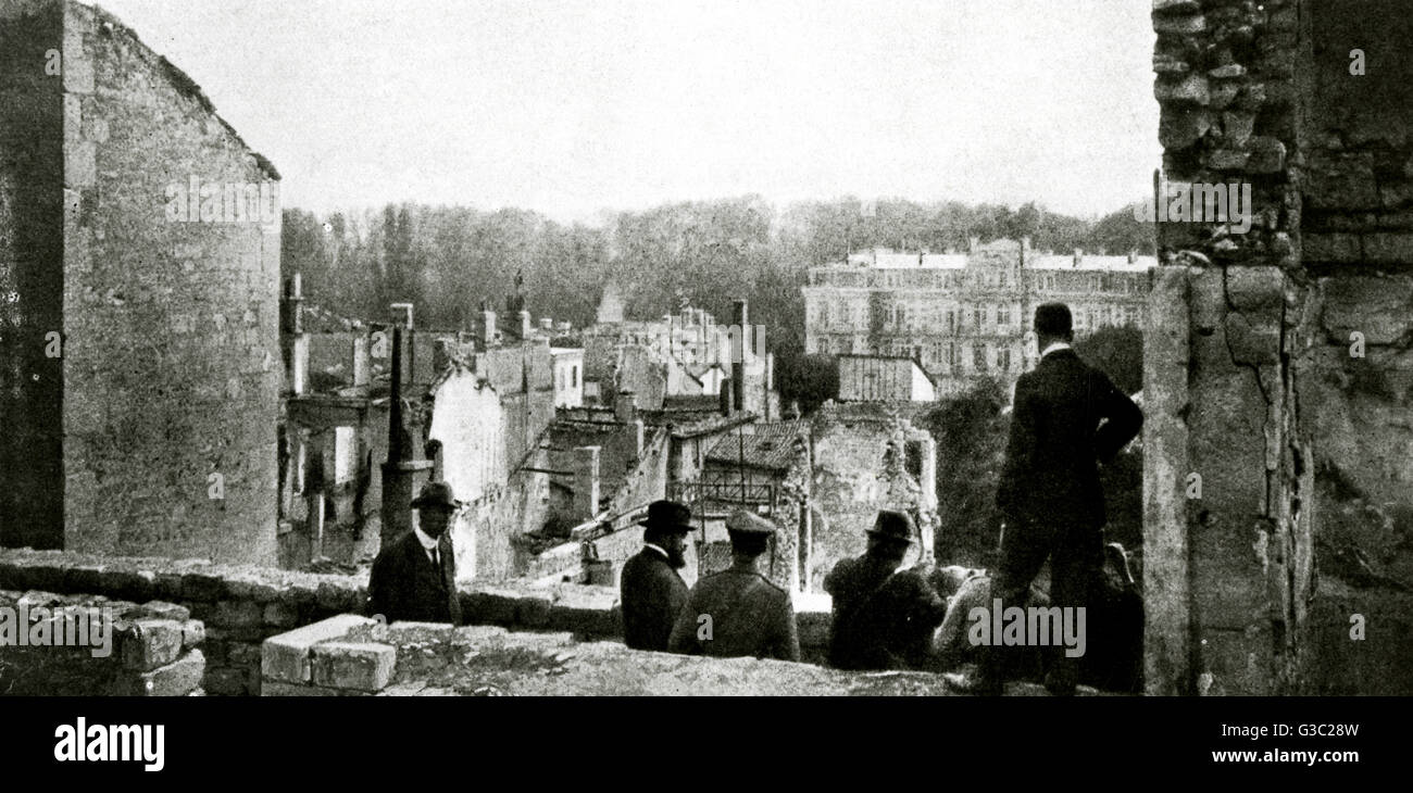 WW1 - Lloyd George visits Verdun, France Stock Photo