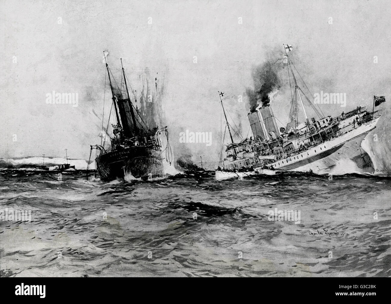 WW1 HMHS Anglia was a British steam ship requisitioned for use as a