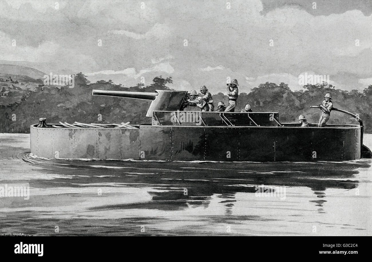 WW1 Cameroon Campaign GunBoat in the Cameroons Stock Photo Alamy