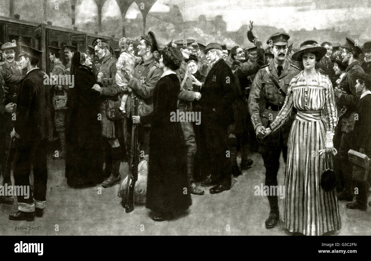 WW1 - The 'Trench Train' at London Victoria Stock Photo