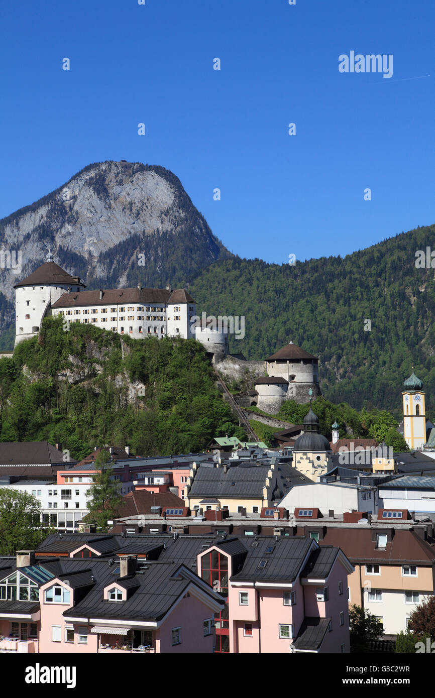 Austria, Tyrol, Kufstein, skyline, Festung, Castle, Stock Photo