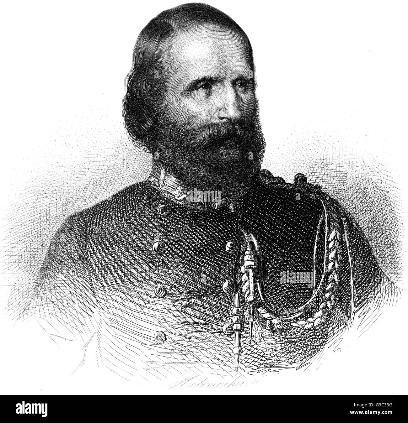Garibaldi, Giuseppe, 4.7.1807 - 2.6.1882, Italian Stock Photo