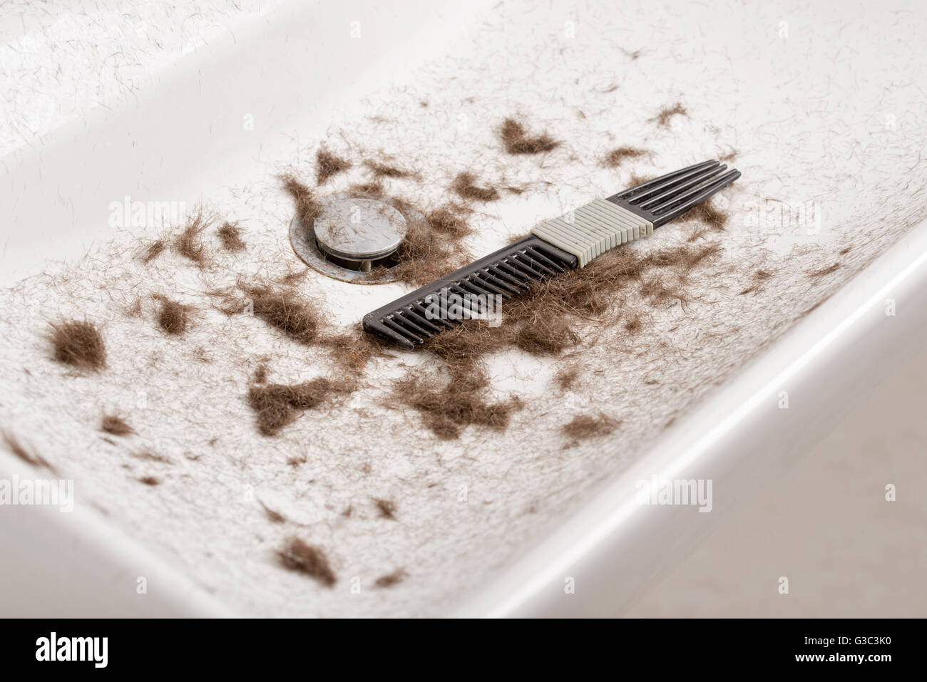 sink after hair cut Stock Photo Alamy
