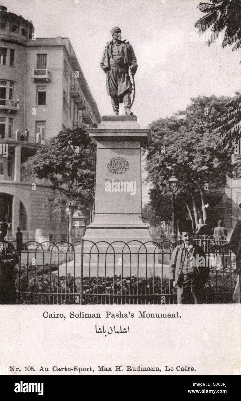 Statue of Soliman Pasha al-Faransawi at Cairo, Egypt Stock Photo