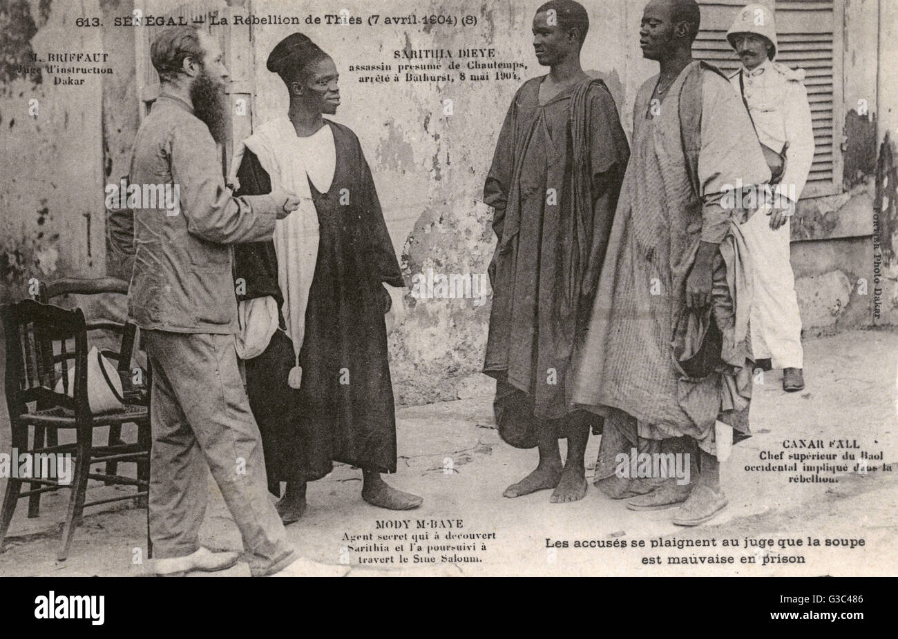 Senegal - Thies Rebellion, Dieye & Fall complain about food Stock Photo