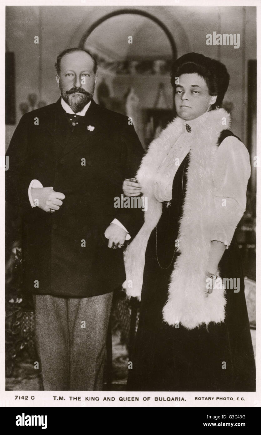 King Ferdinand and Queen of Bulgaria Stock Photo