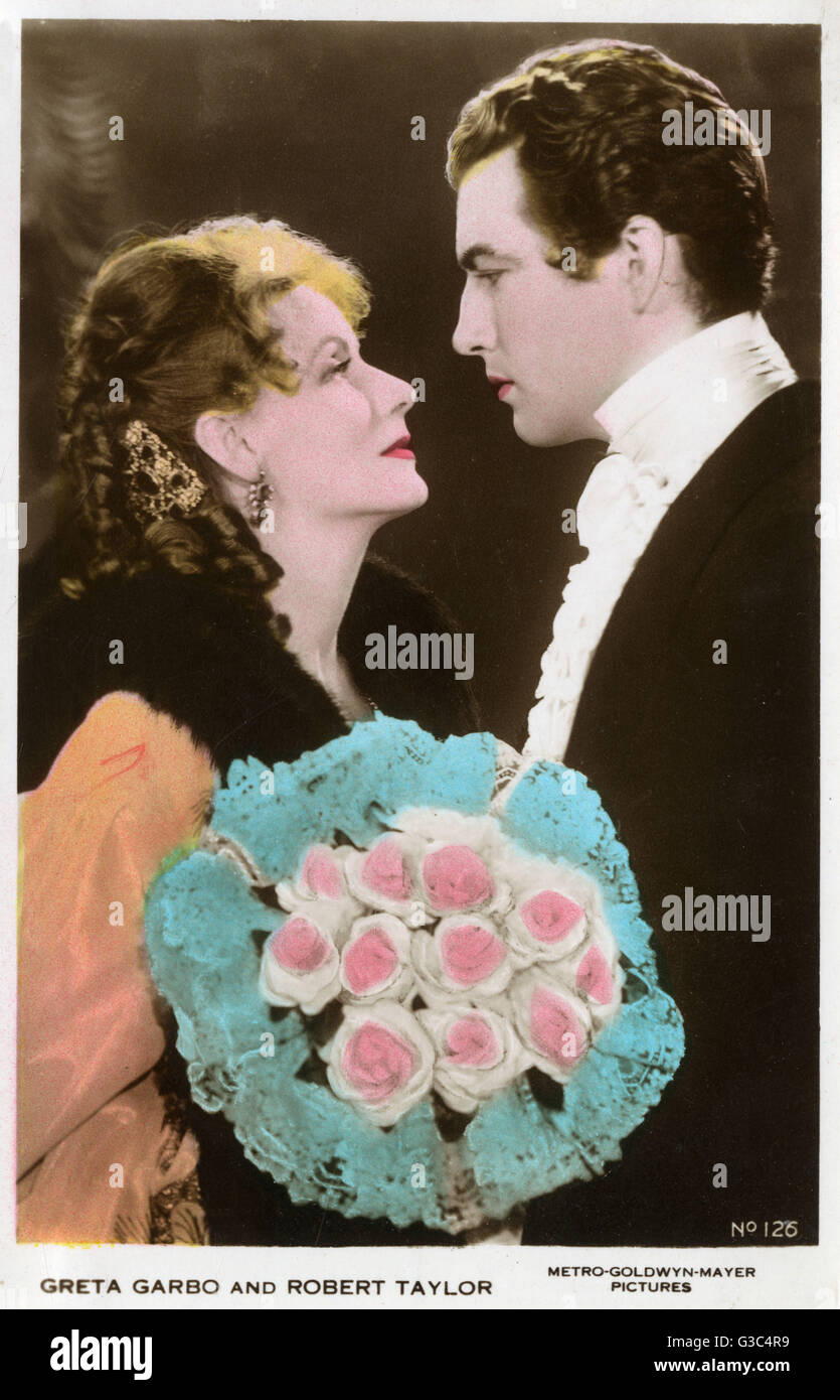 Greta Garbo and Robert Taylor in the MGM film 'Camille' Stock Photo