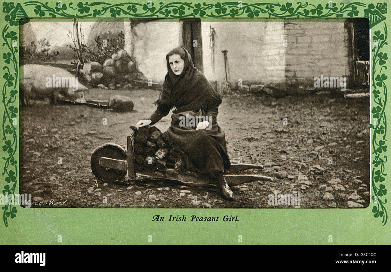 An Irish Peasant Girl - Northern Ireland Stock Photo