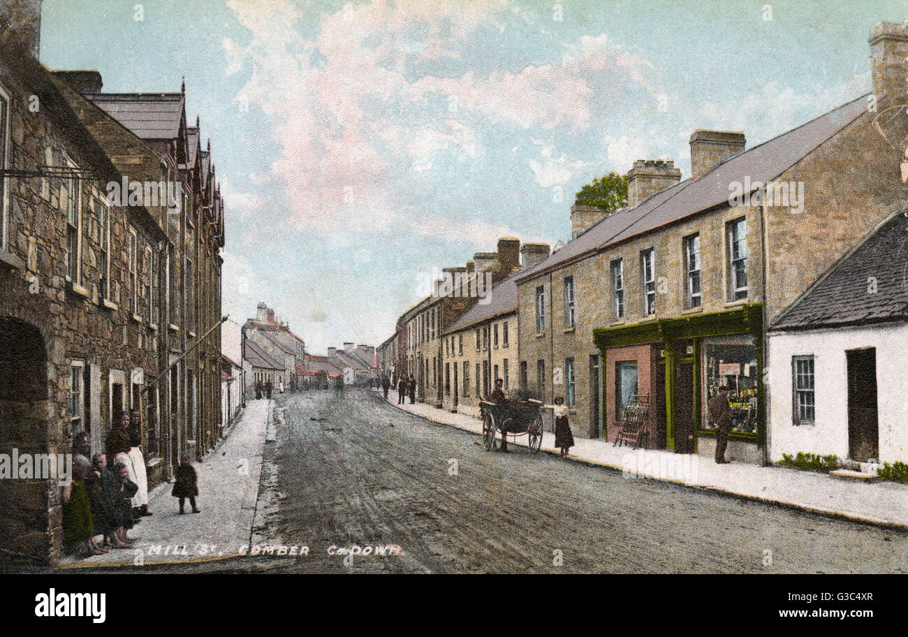 Comber, County Down, Northern Ireland Mill Street Date circa 1906 Stock Photo Alamy
