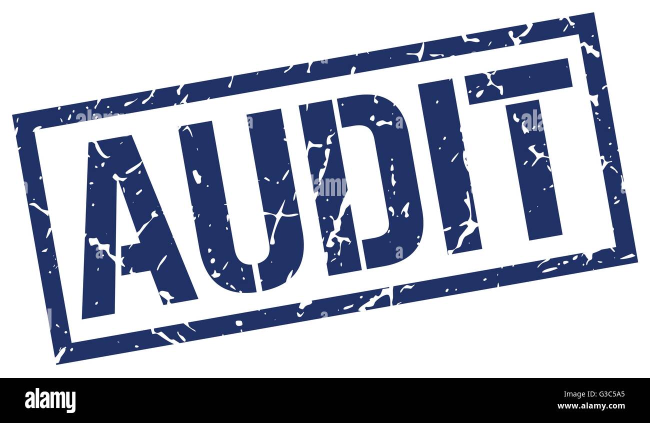 audit blue grunge square vintage rubber stamp Stock Vector Image & Art ...